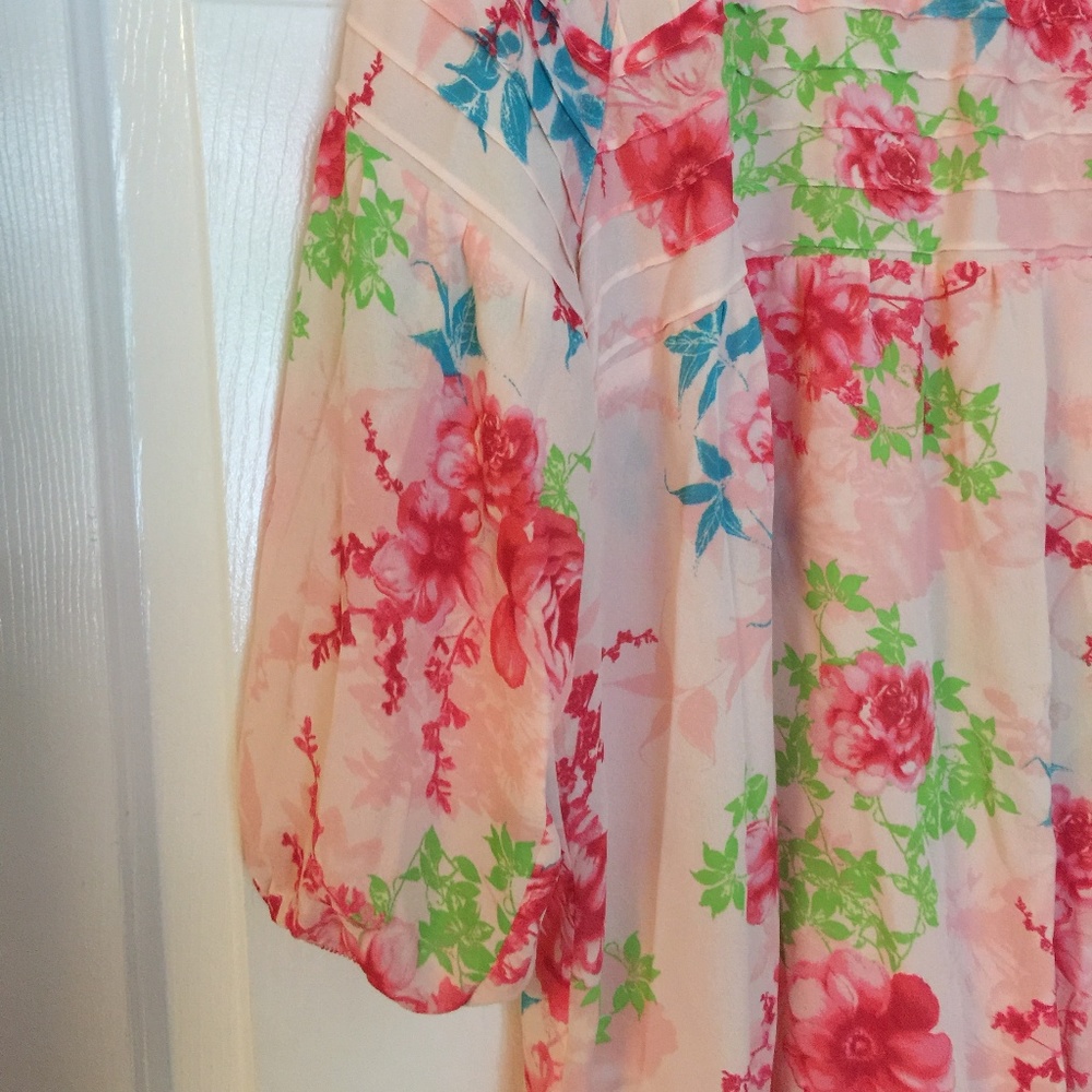 NY Collection Floral blouse size large in women - Picture 3 of 7